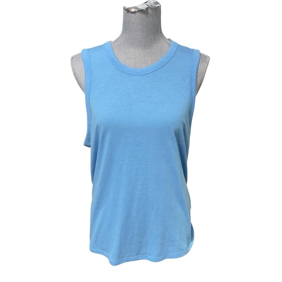 J.CREW VINTAGE COTTON KNOT BACK TANK TOP XL LIGHT BLUE - Picture 1 of 11
